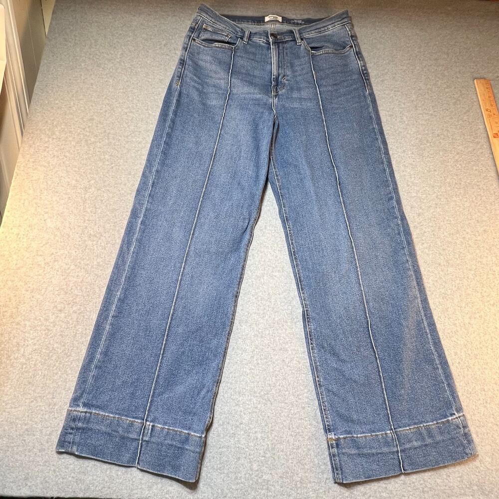 Kensie Jeans Womens Size 10/30 Vintage Luxe The Kaya High Rise Wide Leg Pleated